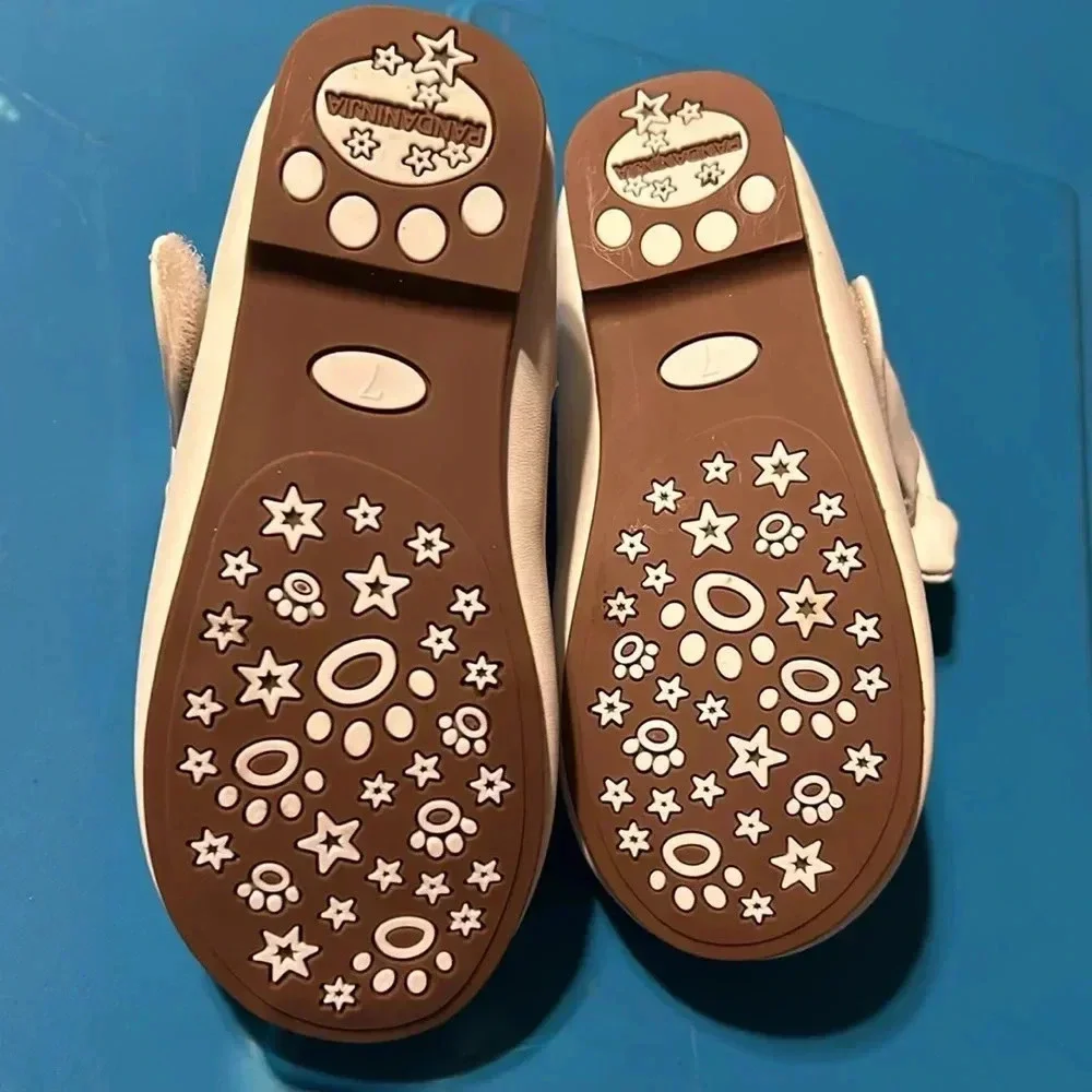 Panda Ninja Infant Toddler Girls Straps Flower Girls Shoes Size 7 NWT